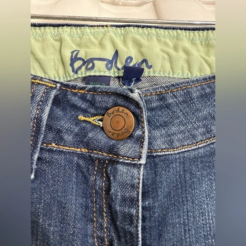 Boden Mid Rise Wide Leg Ankle Jeans Size 8R - Picture 5 of 12